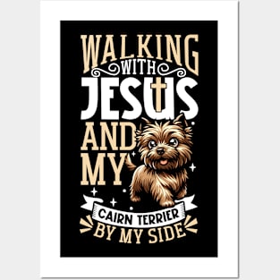 Jesus and dog - Cairn Terrier Posters and Art